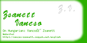 zsanett vancso business card